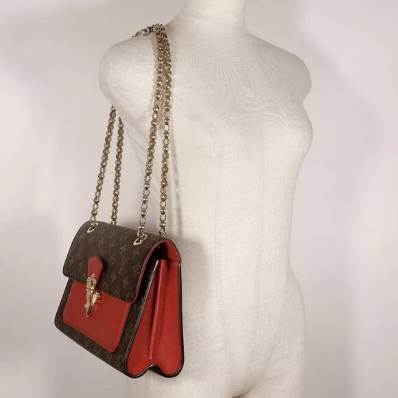 LOUIS VUITTON Victoire Shoulder Bag M41731 ChainShoulder Slys Brown Monogr. - Picture 5 of 13